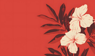 minimalist monochromatic hawaiian plant design,Generative AI 