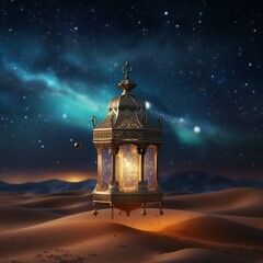Eid mubarak and ramadan kareem greetings with islamic lantern and mosque. Eid al fitr background