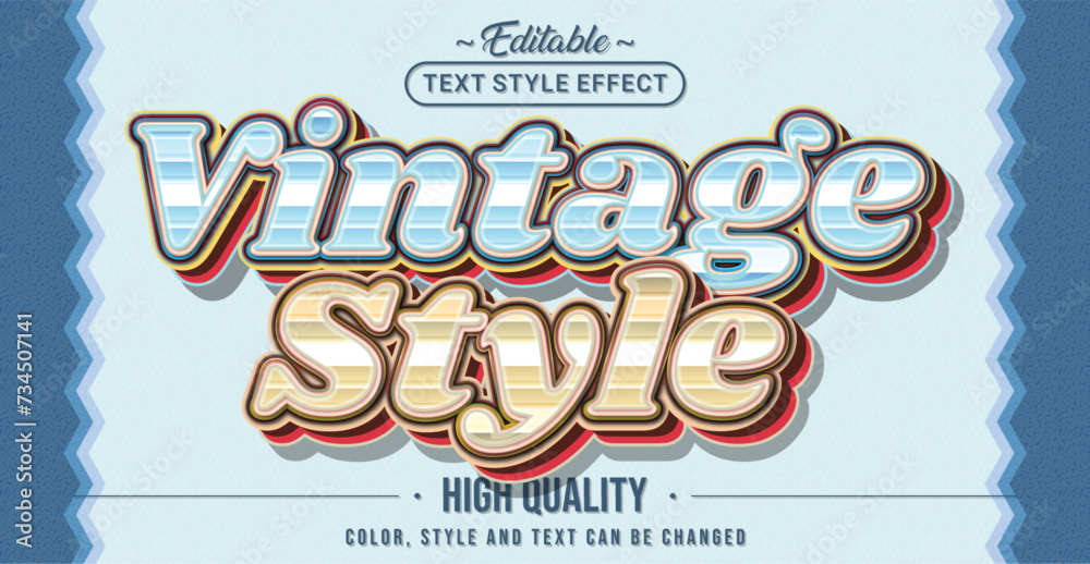 Poster editable text style effect - vintage style text style theme.