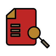 Analytic Data Searching Filled Outline Icon