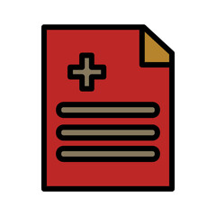 Data Doctor Hospital Filled Outline Icon