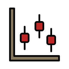 Graph Stick Data Filled Outline Icon
