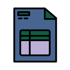 Bank Invoice Paper Filled Outline Icon