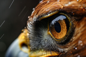 Generative AI Image of Sharp Eye Vision of Eagle Hawk Falcon