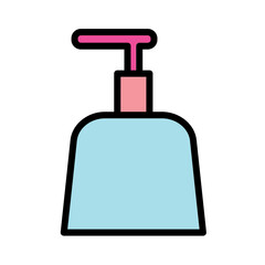 Bottle Hand Liquid Filled Outline Icon