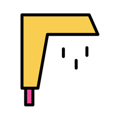 Clean Shower Toilet Filled Outline Icon