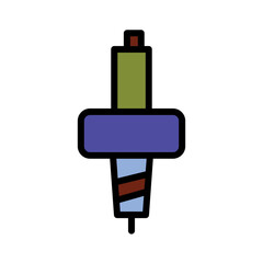 Obraz premium Plug Car Plug Tool Filled Outline Icon