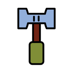 Hammer Labor Tool Filled Outline Icon