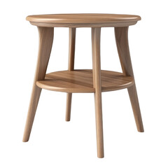 Wooden Side table PNG Cutout, Generative AI