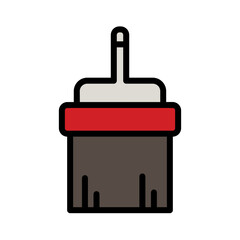 Brush Clean Labor Filled Outline Icon