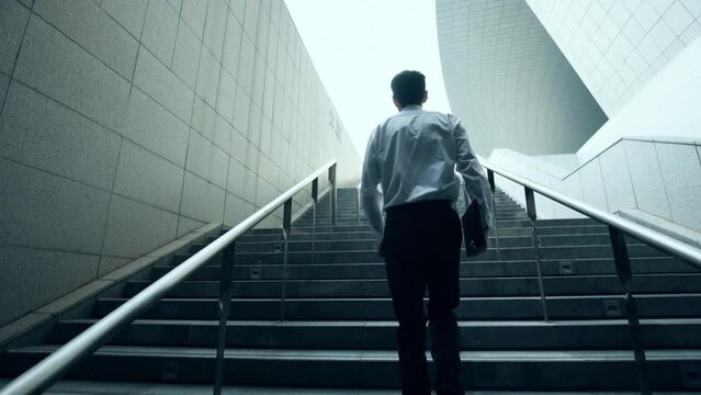 business people walking stairs Businessman stepping up