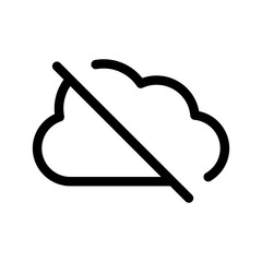 No Cloud Icon Vector Symbol Design Illustration