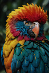 Fototapeta premium Vivid Plumage Exploring the Exotic and Ultra-Realistic World of Colorful Birds
