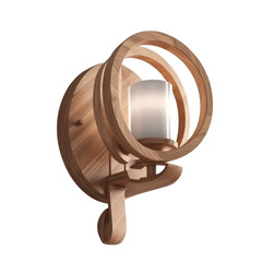 Wooden Wall sconce PNG Cutout, Generative AI