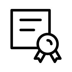 Certificate Icon Vector Symbol Design Illustration