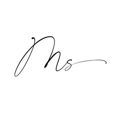 A hand-drawn signature logo design template	