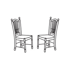 black and white chairs