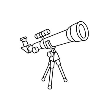recommend clip art: telescope line art design