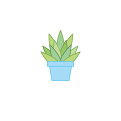 cute element vector for kids flower pot