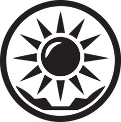 sun icon vector illustration
