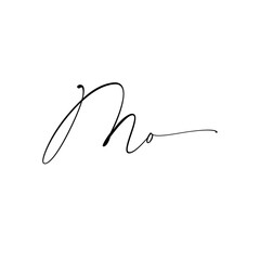 A hand-drawn signature logo design template	