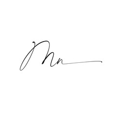 A hand-drawn signature logo design template	