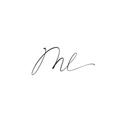 A hand-drawn signature logo design template	
