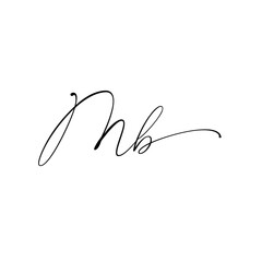 A hand-drawn signature logo design template	