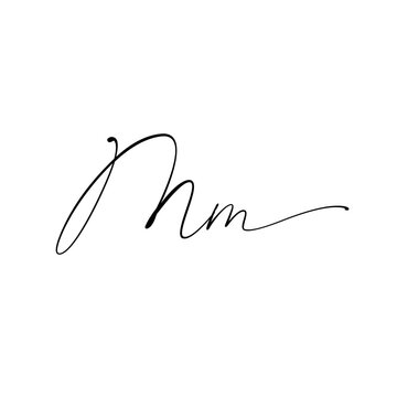 A hand-drawn signature logo design template	