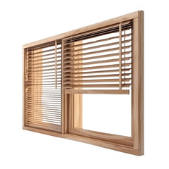 Wooden Window blinds PNG Cutout, Generative AI
