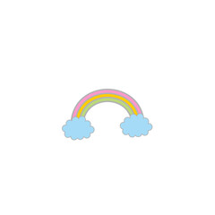 cute element vector for kids rainbow