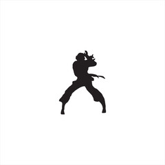 Fototapeta premium Illustration vector graphic of karate icon