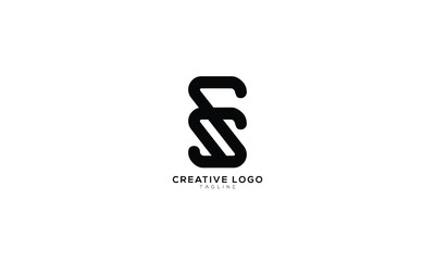 SS FS Abstract initial monogram letter alphabet logo design
