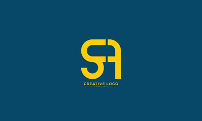 SA Abstract initial monogram letter alphabet logo design