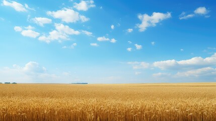 Obraz premium farm iowa corn blue sky