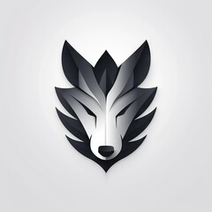 Elegant and Modern Illustration of a Wolf’s Head, Featuring Layered Geometric Shapes and Gradients, Ideal for Logos, Mascots, or Wall Art.