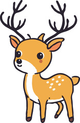 Fototapeta premium Deer Flat Illustration