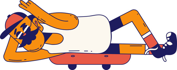 Skateboard Character Illustration