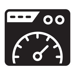 speedometer glyph icon