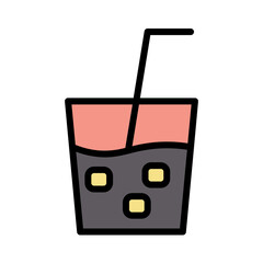 Drink Food Glass Filled Outline Icon