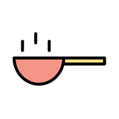 Food Frying Hot Filled Outline Icon