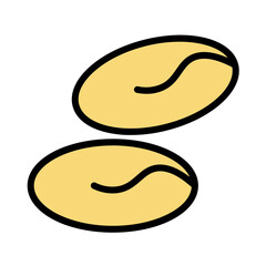 Bean Coffee Food Filled Outline Icon