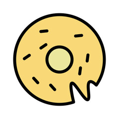 Dessert Donut Food Filled Outline Icon