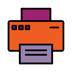 Document Office Print Filled Outline Icon