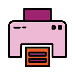 Document Office Print Filled Outline Icon