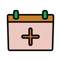 Calendar Date Meeting Filled Outline Icon