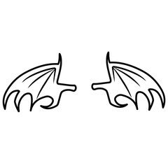 dragon wing line icon