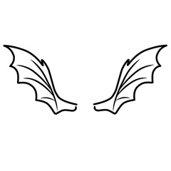 dragon wing line icon