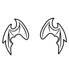dragon wing line icon