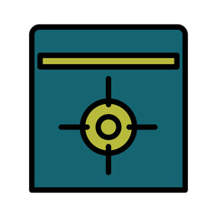 Online Seo Target Filled Outline Icon